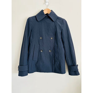 Theory Navy Double Breasted Peacoat Jacket Women's Small